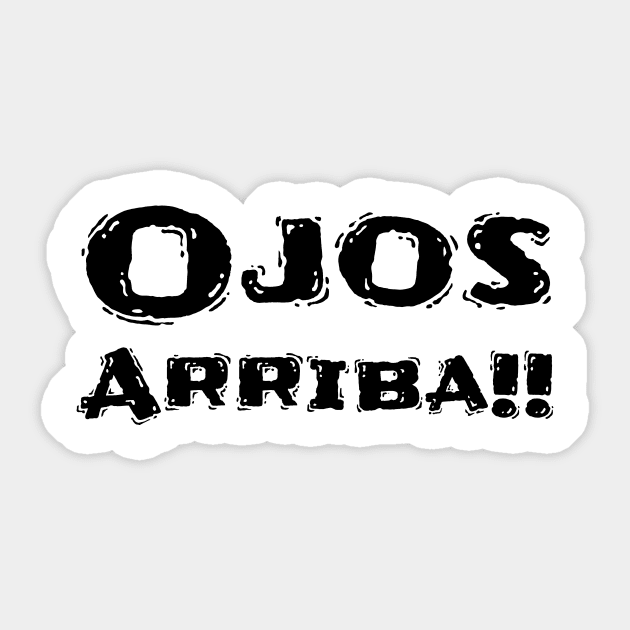 Ojos Arriba Black Sticker by Back to the source